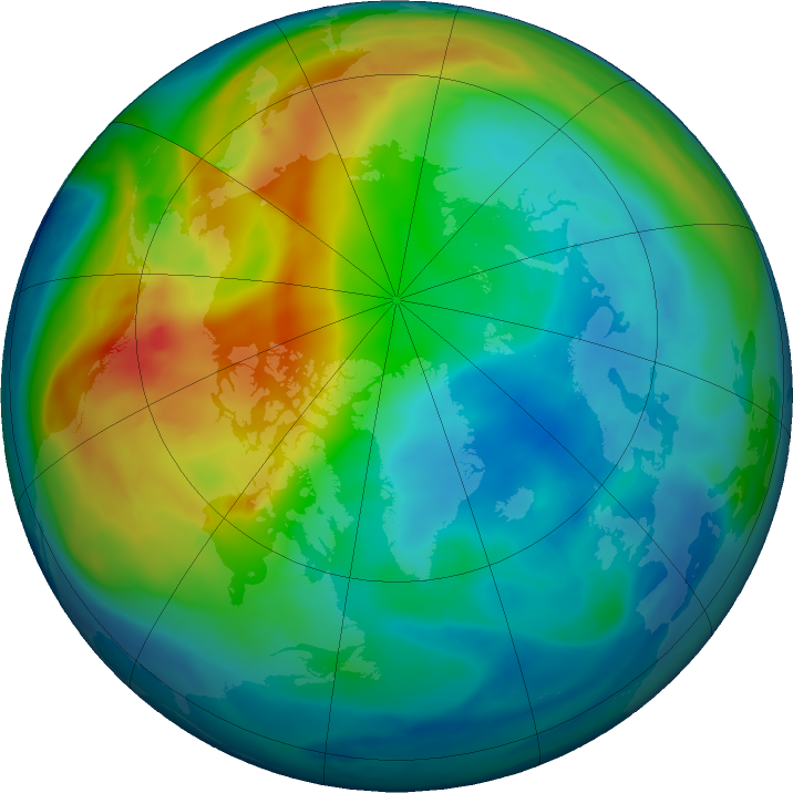 Arctic ozone map for 26 November 2019